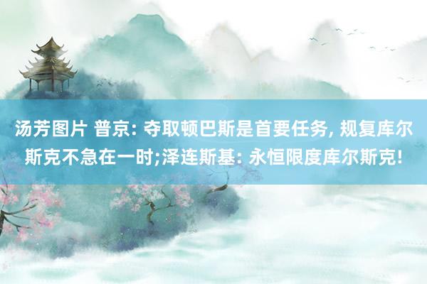 汤芳图片 普京: 夺取顿巴斯是首要任务， 规复库尔斯克不急在一时;泽连斯基: 永恒限度库尔斯克!