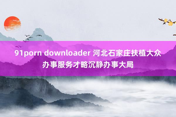 91porn downloader 河北石家庄扶植大众办事服务才略沉静办事大局