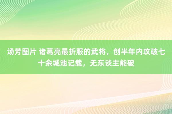汤芳图片 诸葛亮最折服的武将，创半年内攻破七十余城池记载，无东谈主能破