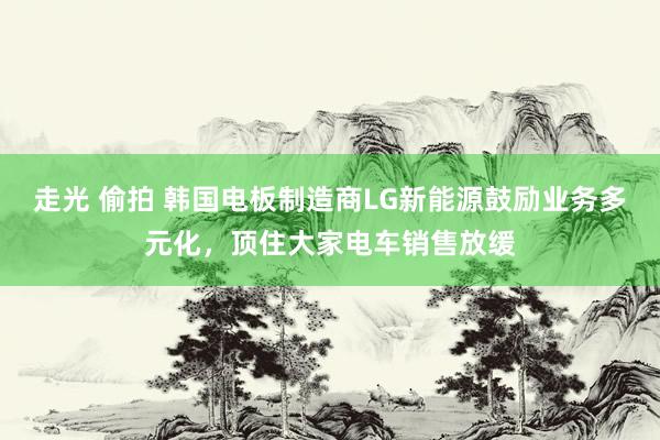 走光 偷拍 韩国电板制造商LG新能源鼓励业务多元化，顶住大家电车销售放缓