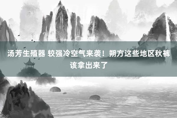 汤芳生殖器 较强冷空气来袭！朔方这些地区秋裤该拿出来了