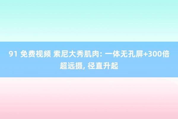 91 免费视频 索尼大秀肌肉: 一体无孔屏+300倍超远摄， 径直升起