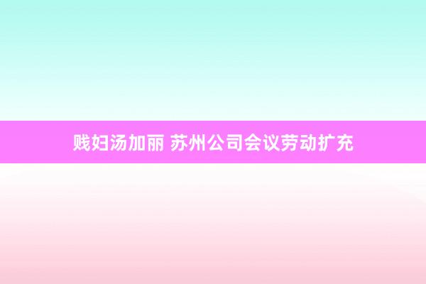 贱妇汤加丽 苏州公司会议劳动扩充