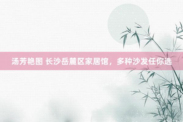 汤芳艳图 长沙岳麓区家居馆，多种沙发任你选