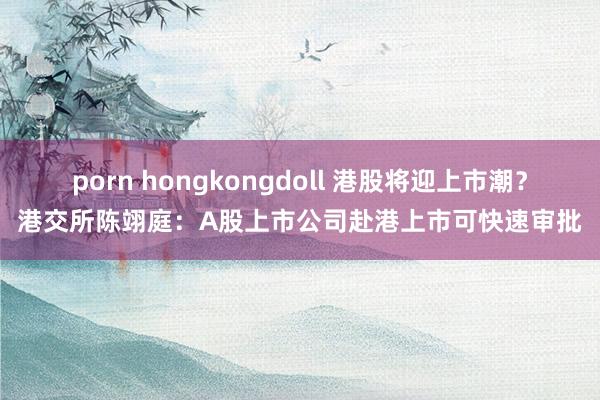 porn hongkongdoll 港股将迎上市潮？港交所陈翊庭：A股上市公司赴港上市可快速审批