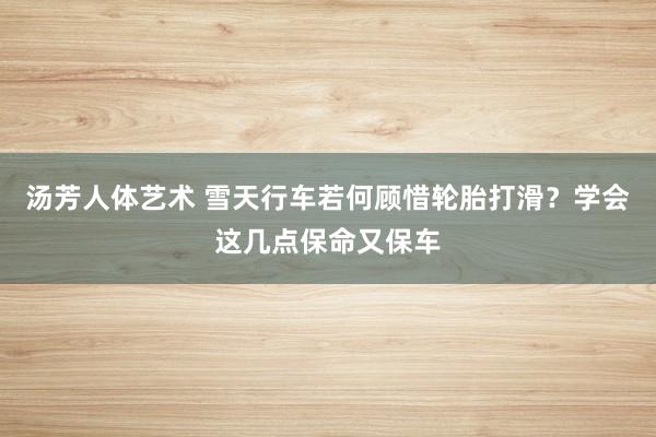 汤芳人体艺术 雪天行车若何顾惜轮胎打滑？学会这几点保命又保车