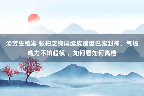汤芳生殖器 张柏芝狗尾续皮造型巴黎封神，气场魄力不输超模 ，如何看如何高档