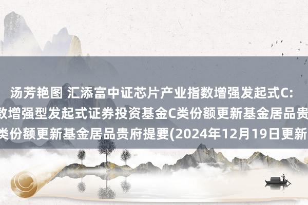汤芳艳图 汇添富中证芯片产业指数增强发起式C: 汇添富中证芯片产业指数增强型发起式证券投资基金C类份额更新基金居品贵府提要(2024年12月19日更新)