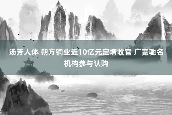 汤芳人体 朔方铜业近10亿元定增收官 广宽驰名机构参与认购