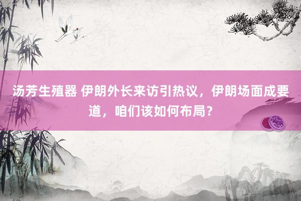 汤芳生殖器 伊朗外长来访引热议，伊朗场面成要道，咱们该如何布局？