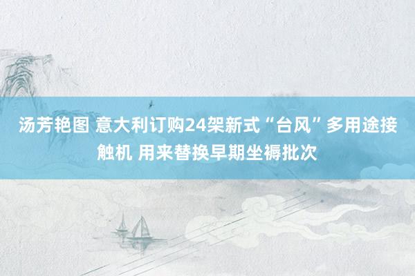 汤芳艳图 意大利订购24架新式“台风”多用途接触机 用来替换早期坐褥批次