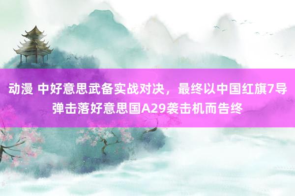动漫 中好意思武备实战对决，最终以中国红旗7导弹击落好意思国A29袭击机而告终
