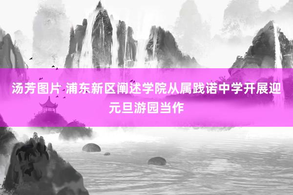 汤芳图片 浦东新区阐述学院从属践诺中学开展迎元旦游园当作