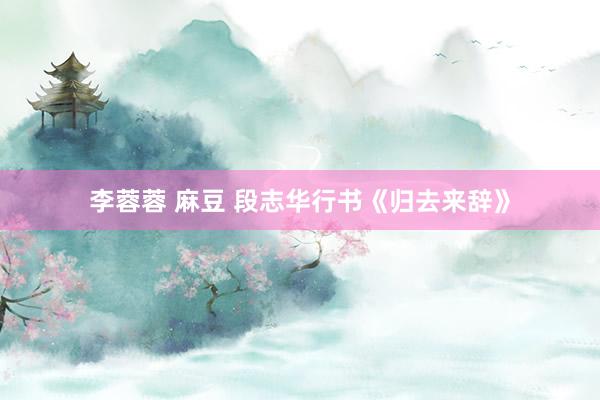 李蓉蓉 麻豆 段志华行书《归去来辞》