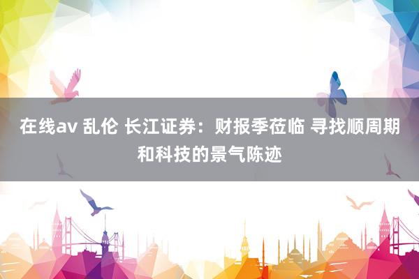 在线av 乱伦 长江证券：财报季莅临 寻找顺周期和科技的景气陈迹