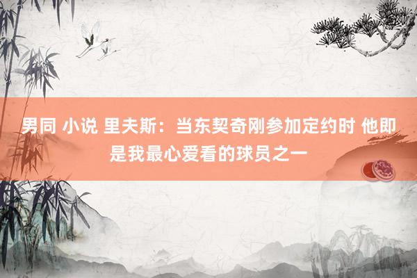 男同 小说 里夫斯：当东契奇刚参加定约时 他即是我最心爱看的球员之一