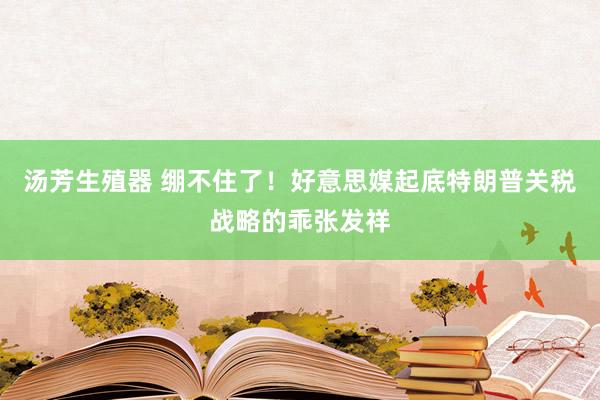 汤芳生殖器 绷不住了！好意思媒起底特朗普关税战略的乖张发祥