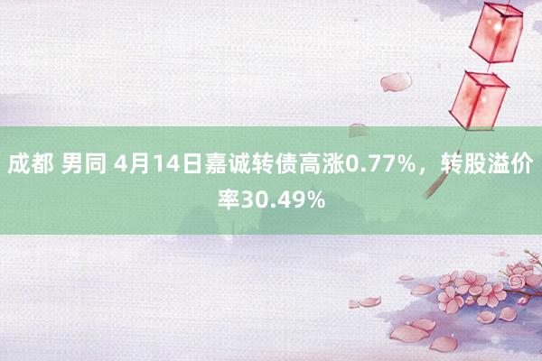 成都 男同 4月14日嘉诚转债高涨0.77%，转股溢价率30.49%
